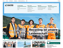 Tablet Screenshot of halter-recycling.ch